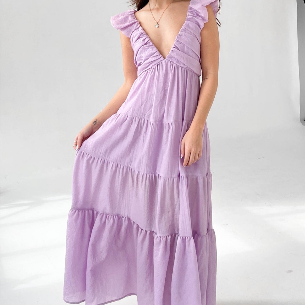 maxi purple dress grey bandit size L/ brand new with tags